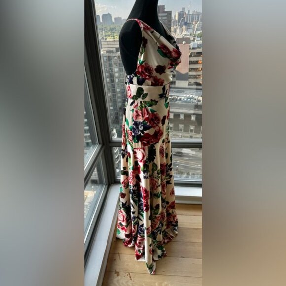 🆕 BRONX & BANCO 🧿 NWOT Leo Floral Print Maxi Gown - Size L / US 8 - Picture 7 of 16